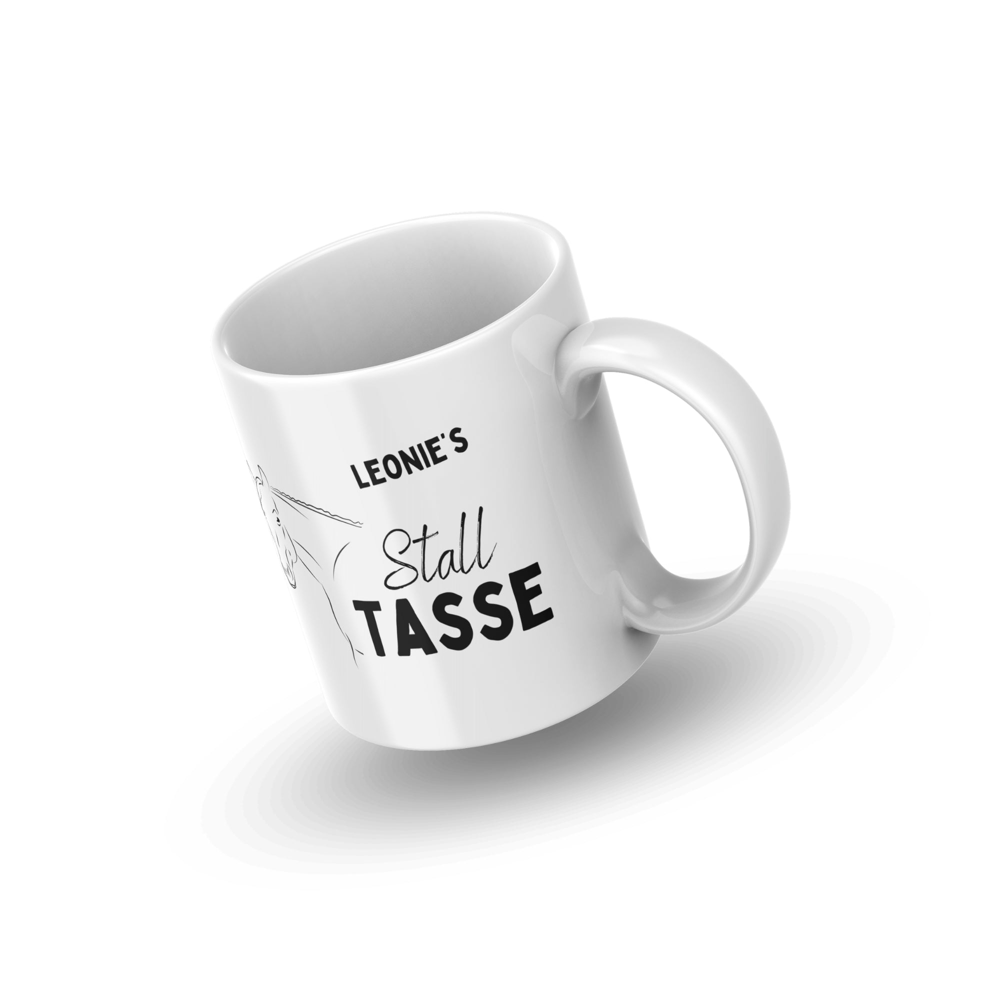 Stalltasse mit Namen