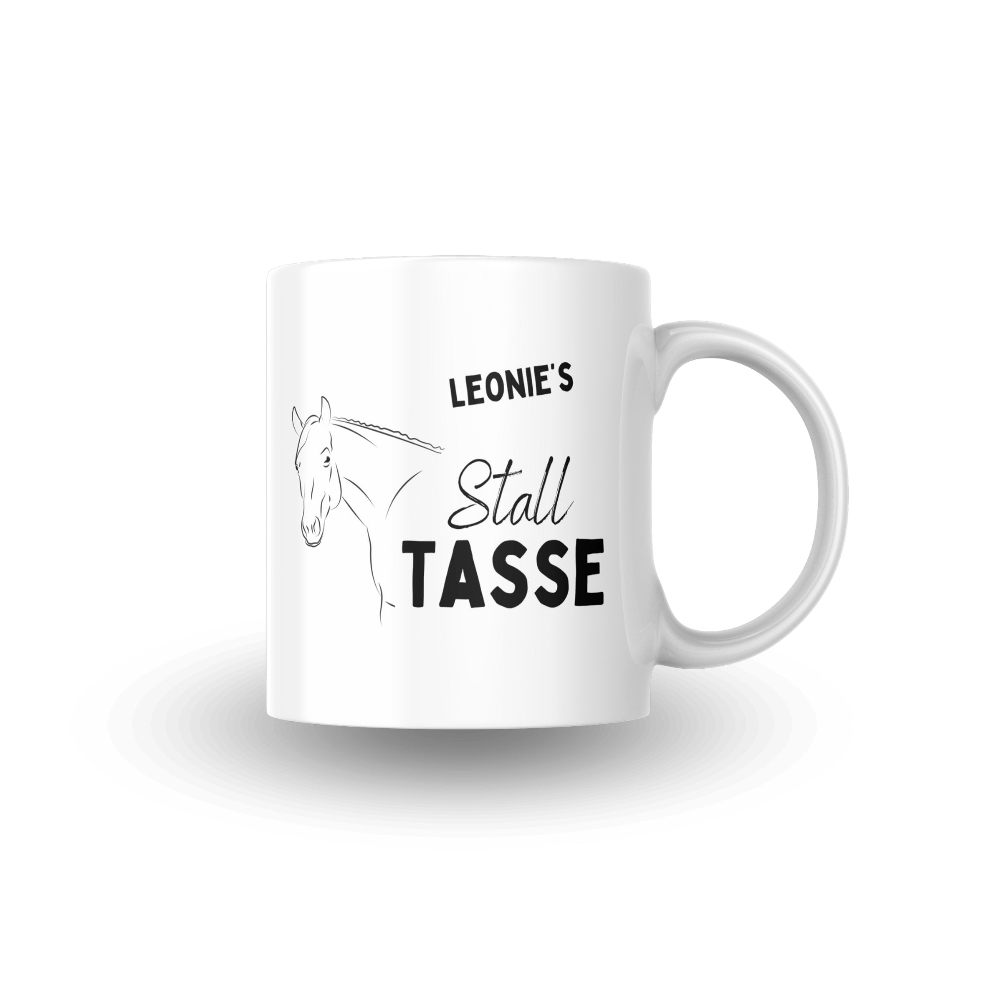 Stalltasse mit Namen