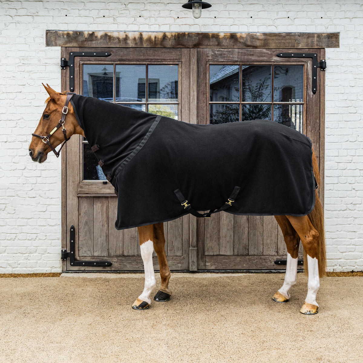Abschwitzdecke Fleece Mit Halsteil Schwartz 125 5