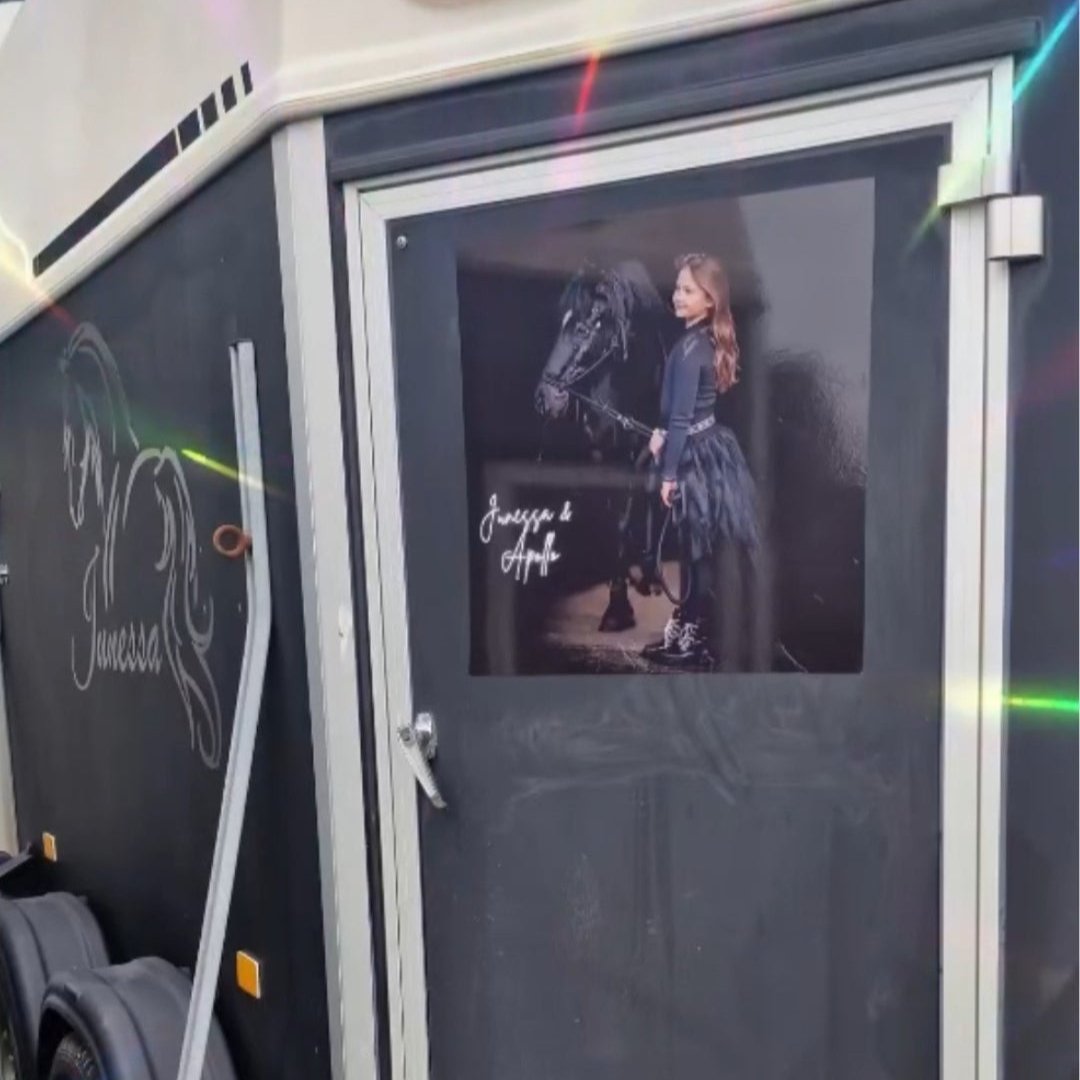 Pferdeanhänger Aufkleber mit eigenem Foto