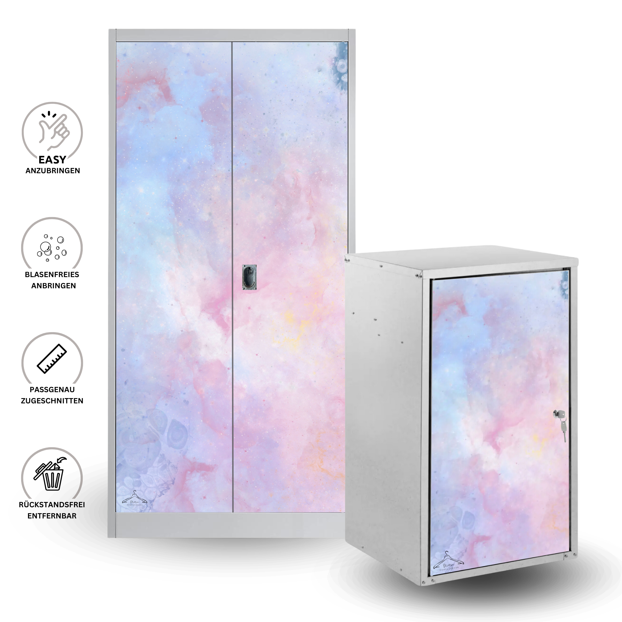 Sattelschrank Folie "Clouds"