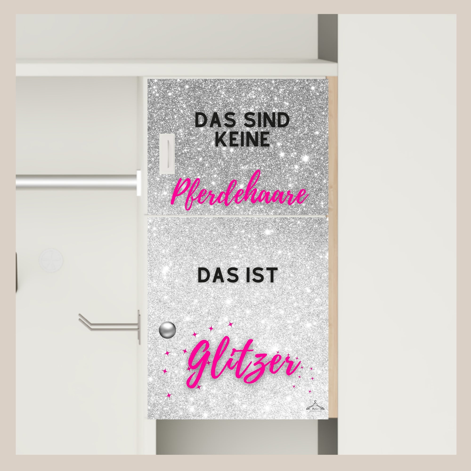 Innenfach Folie "Das sind keine Pferdehaare - das ist Glitzer"