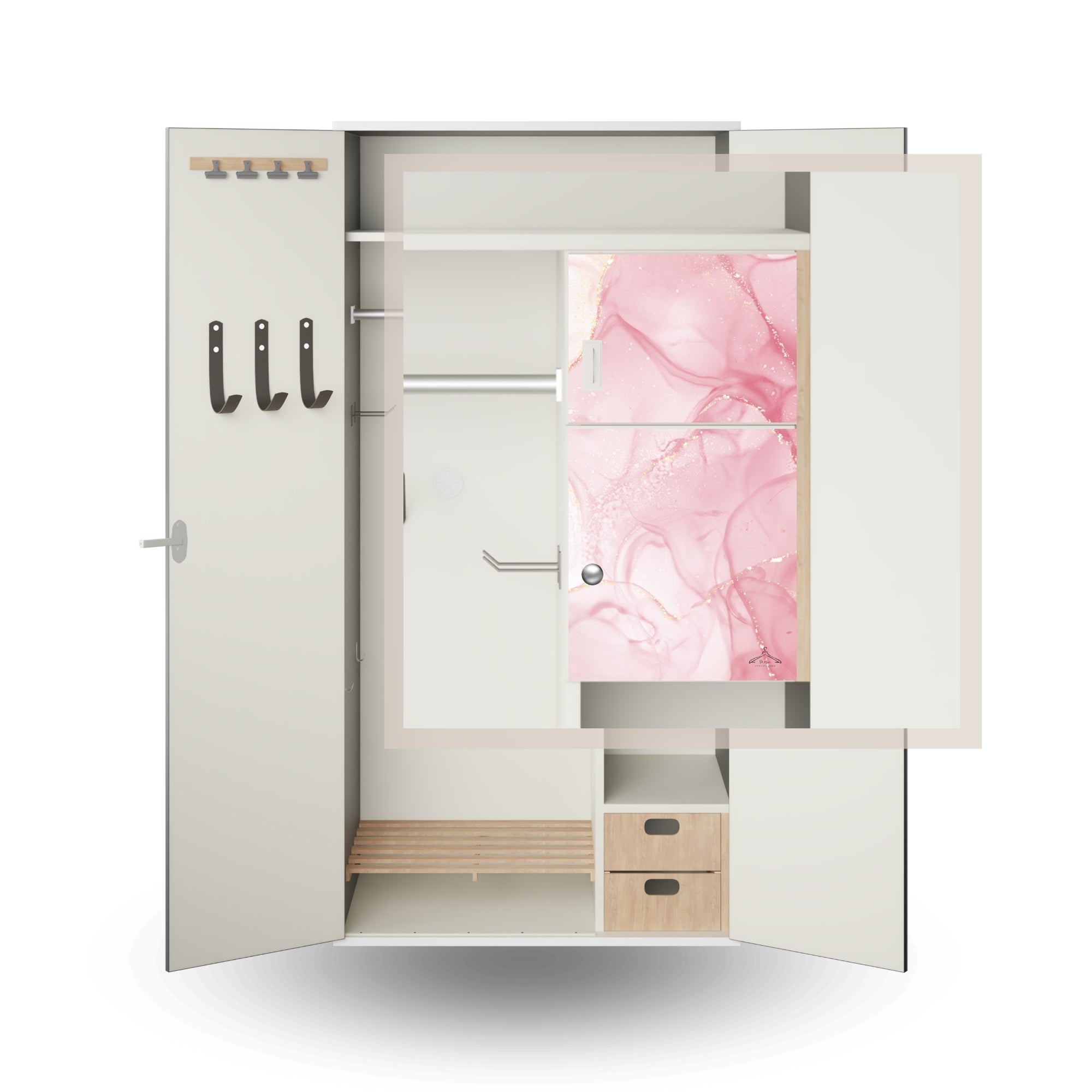 Innenfach Folie "Marmor rosa"