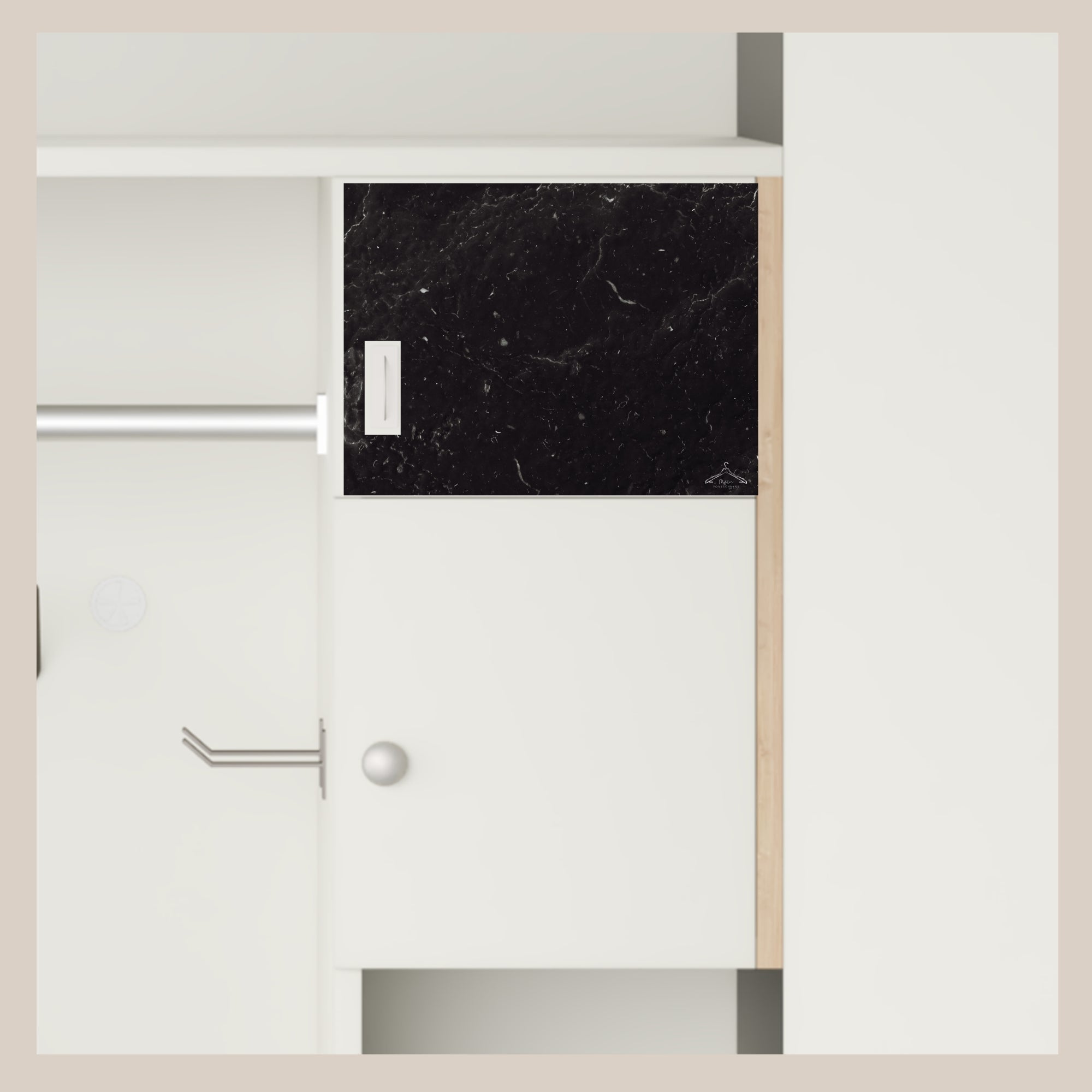 Innenfach Folie "Marmor schwarz"