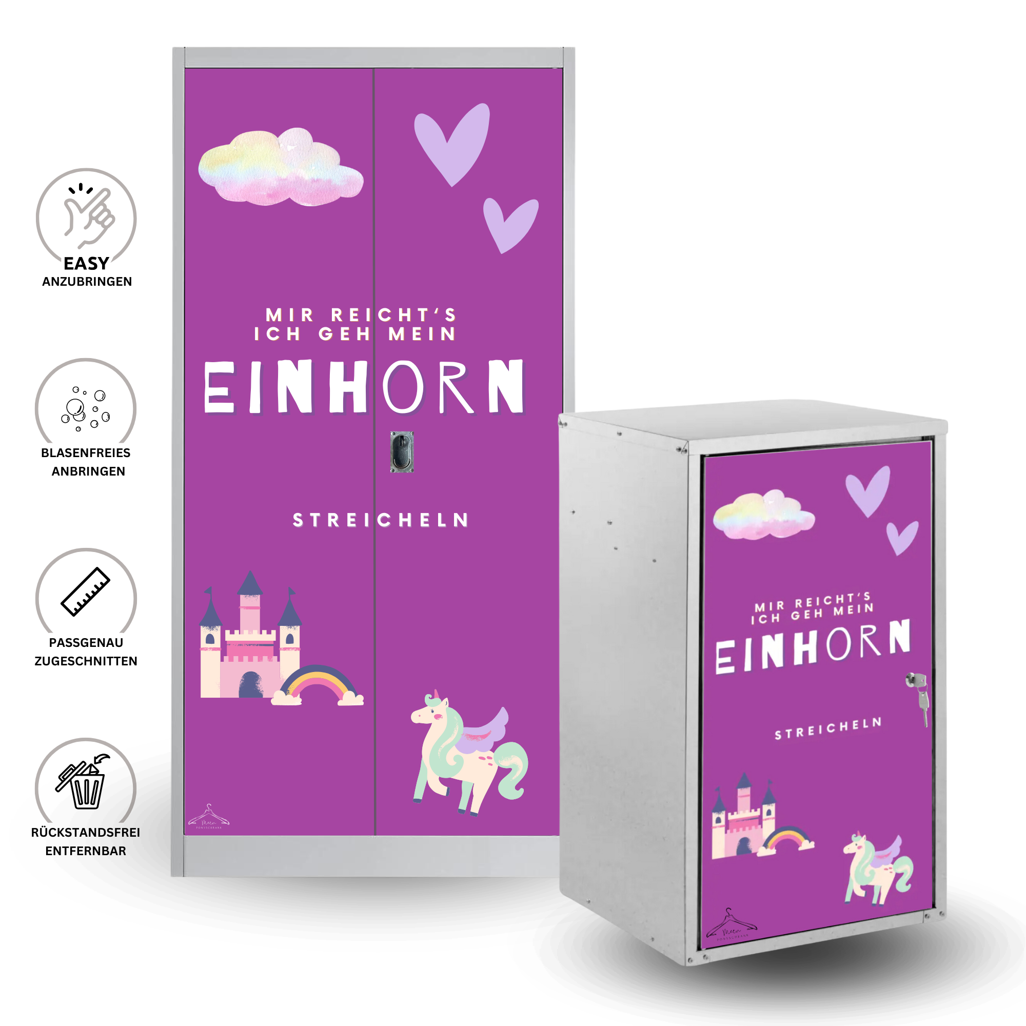 Sattelschrank Folie "mir reicht's!"