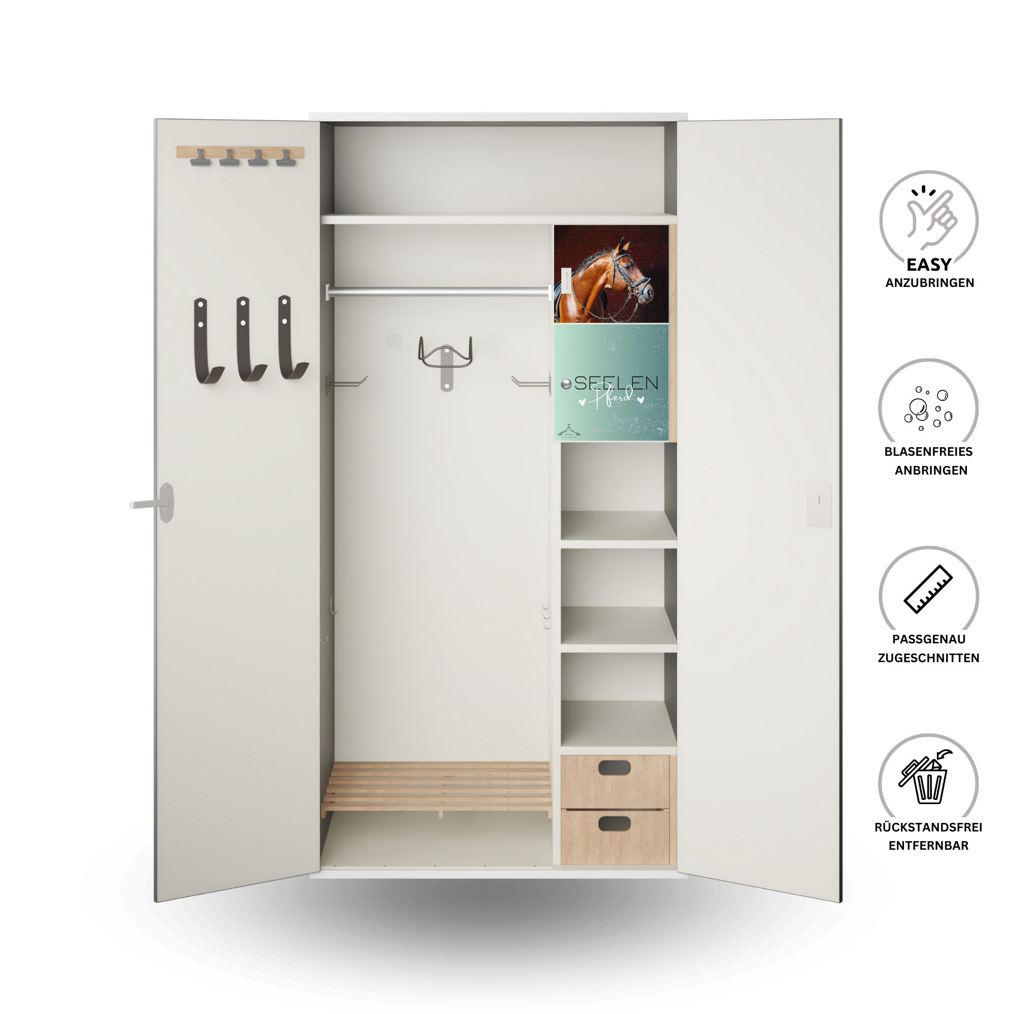 Innenfach Folie "Seelenpferd" personalisiert