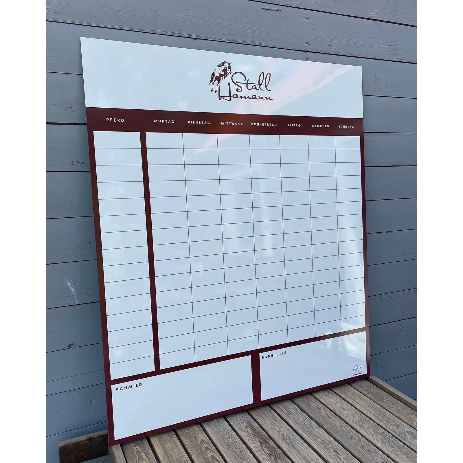 individuelle Stalltafel / Whiteboard