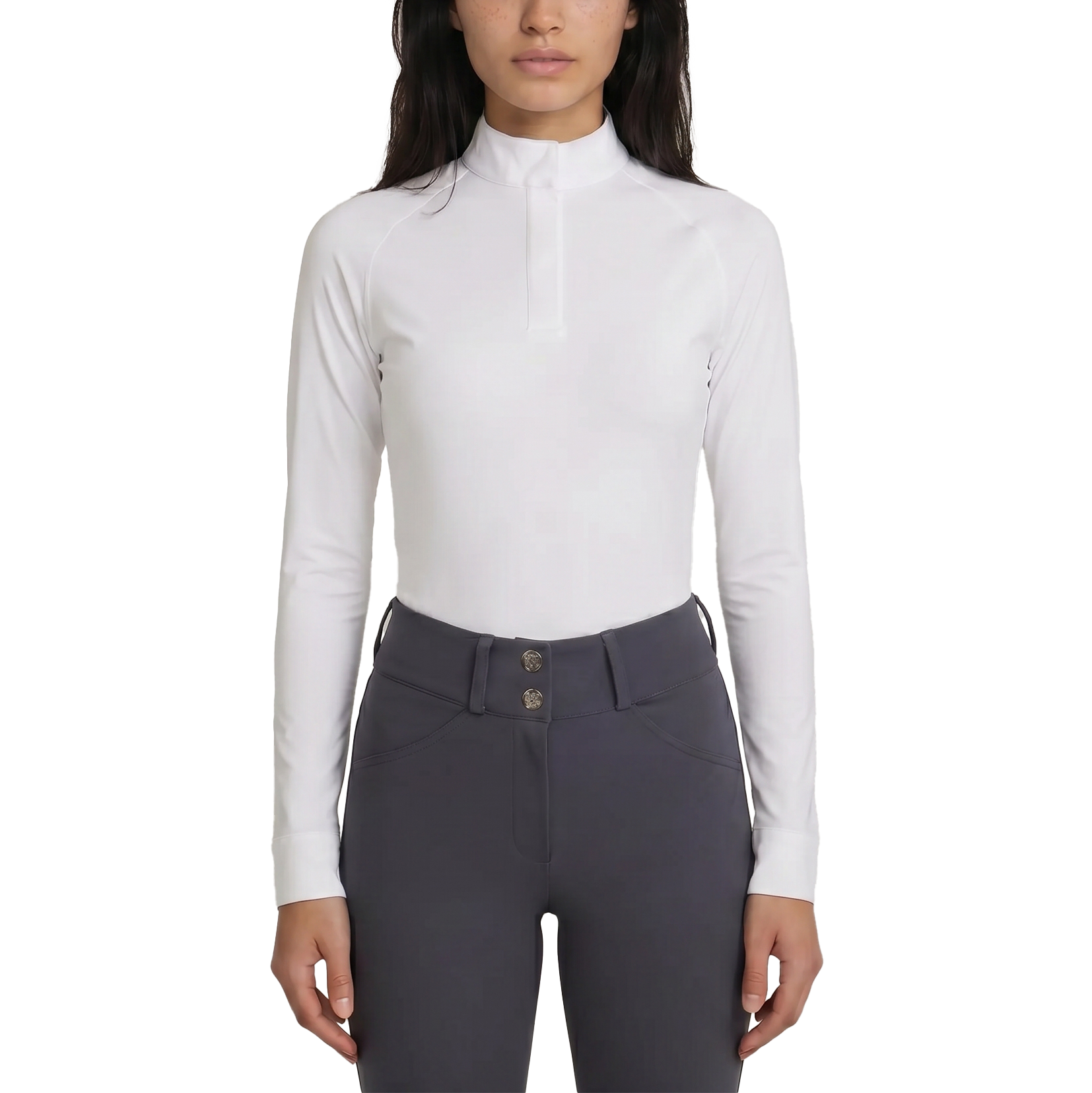 Turnier Bluse Damen Classic Langarm