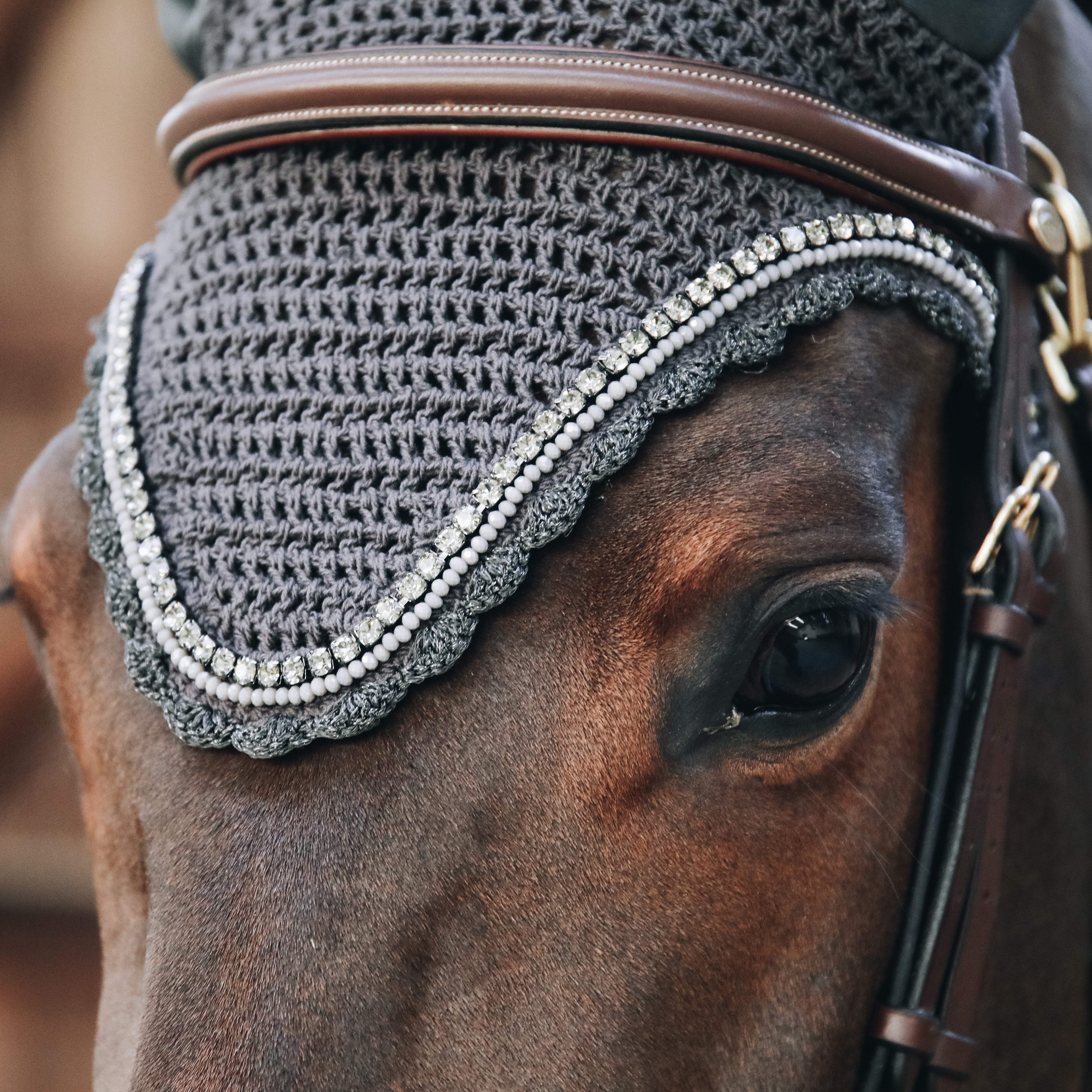 Fliegenhaube Lang Stein Pearl Geräuschlos
