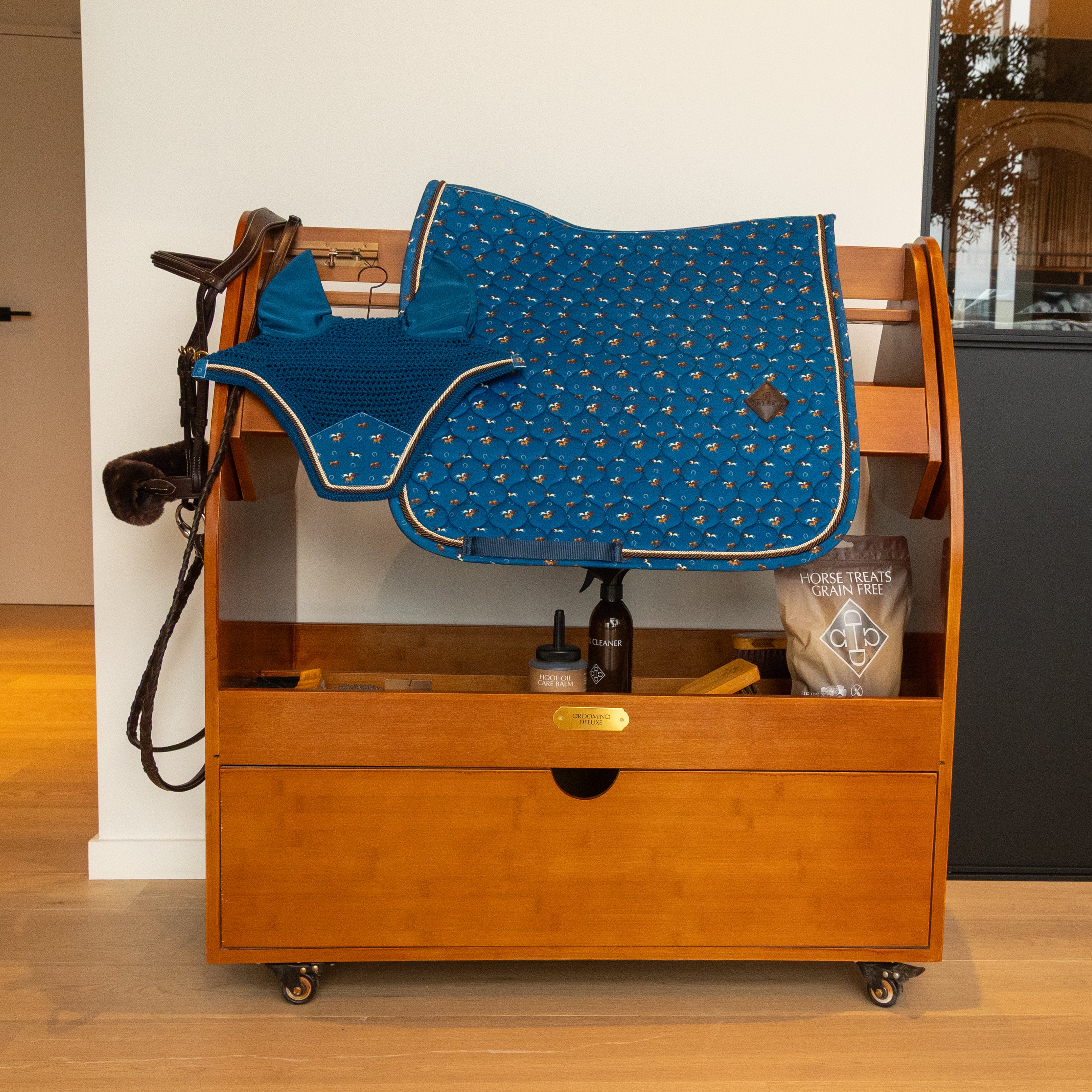 Sattelpad Samt Pferd Druck