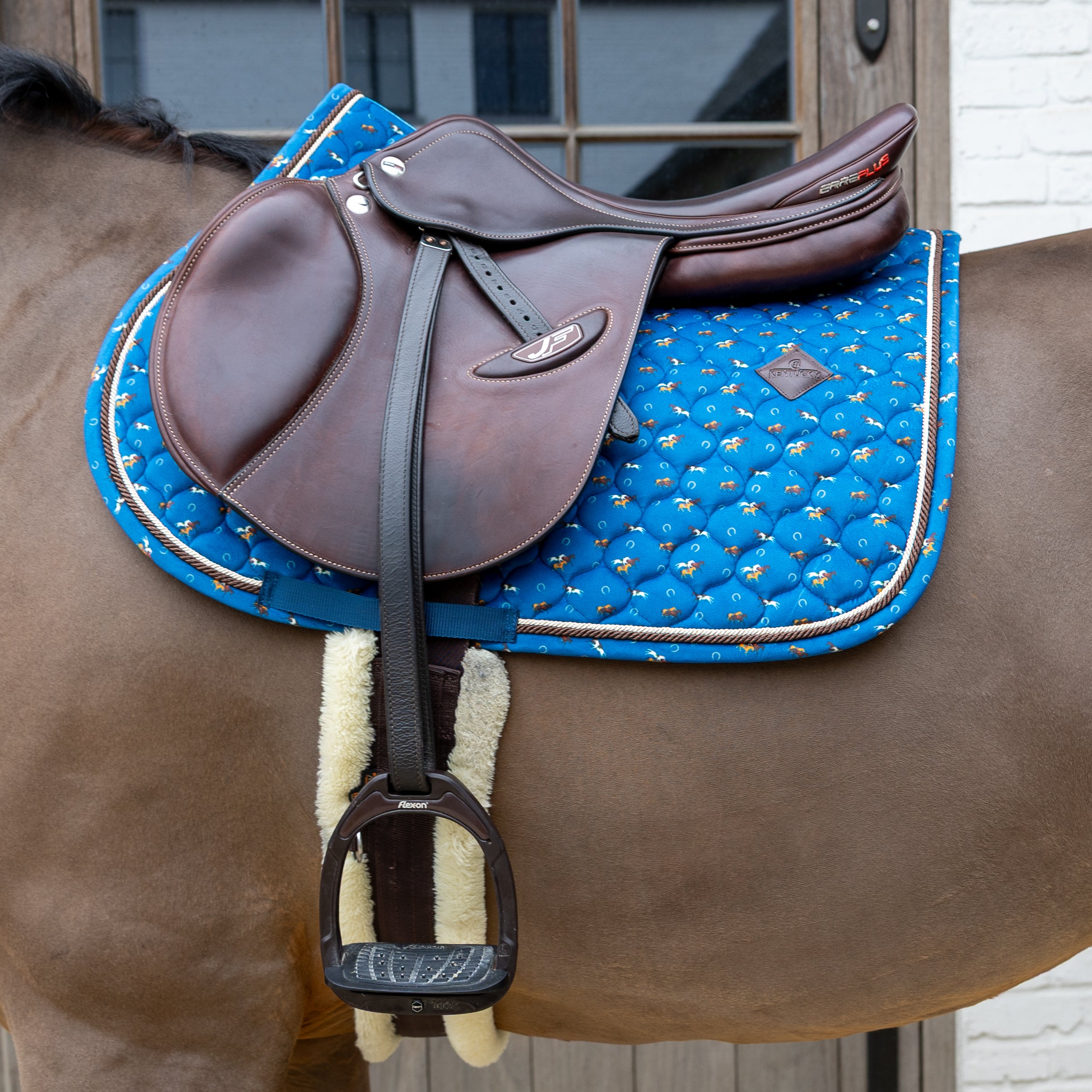 Sattelpad Samt Pferd Druck