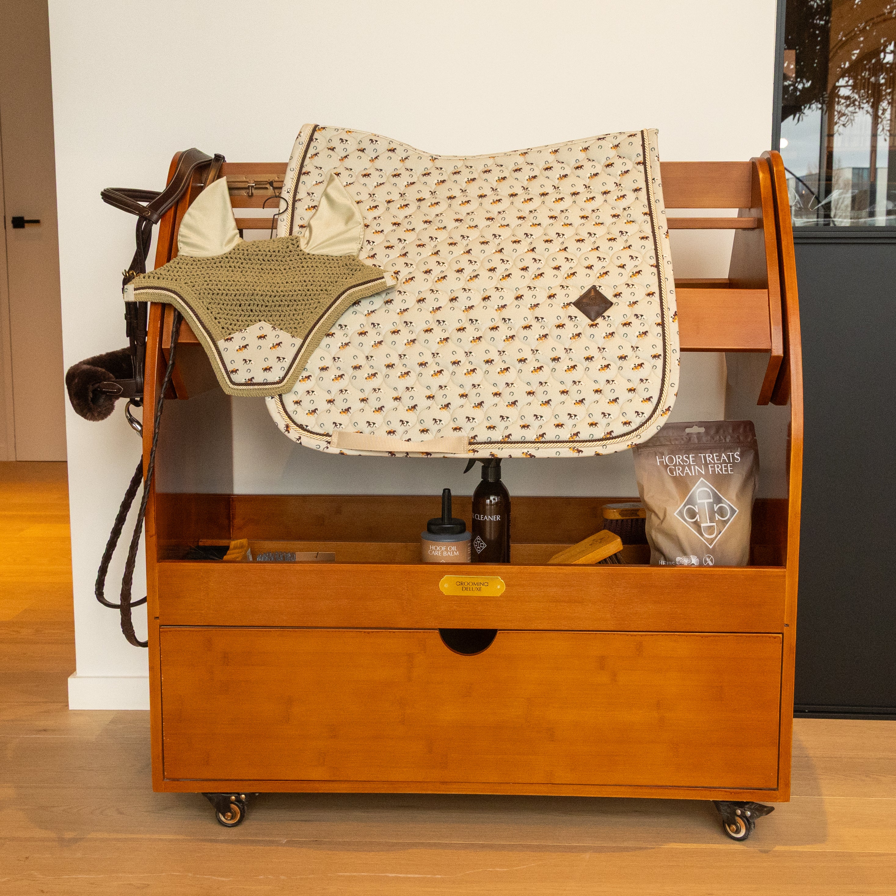 Sattelpad Samt Pferd Druck