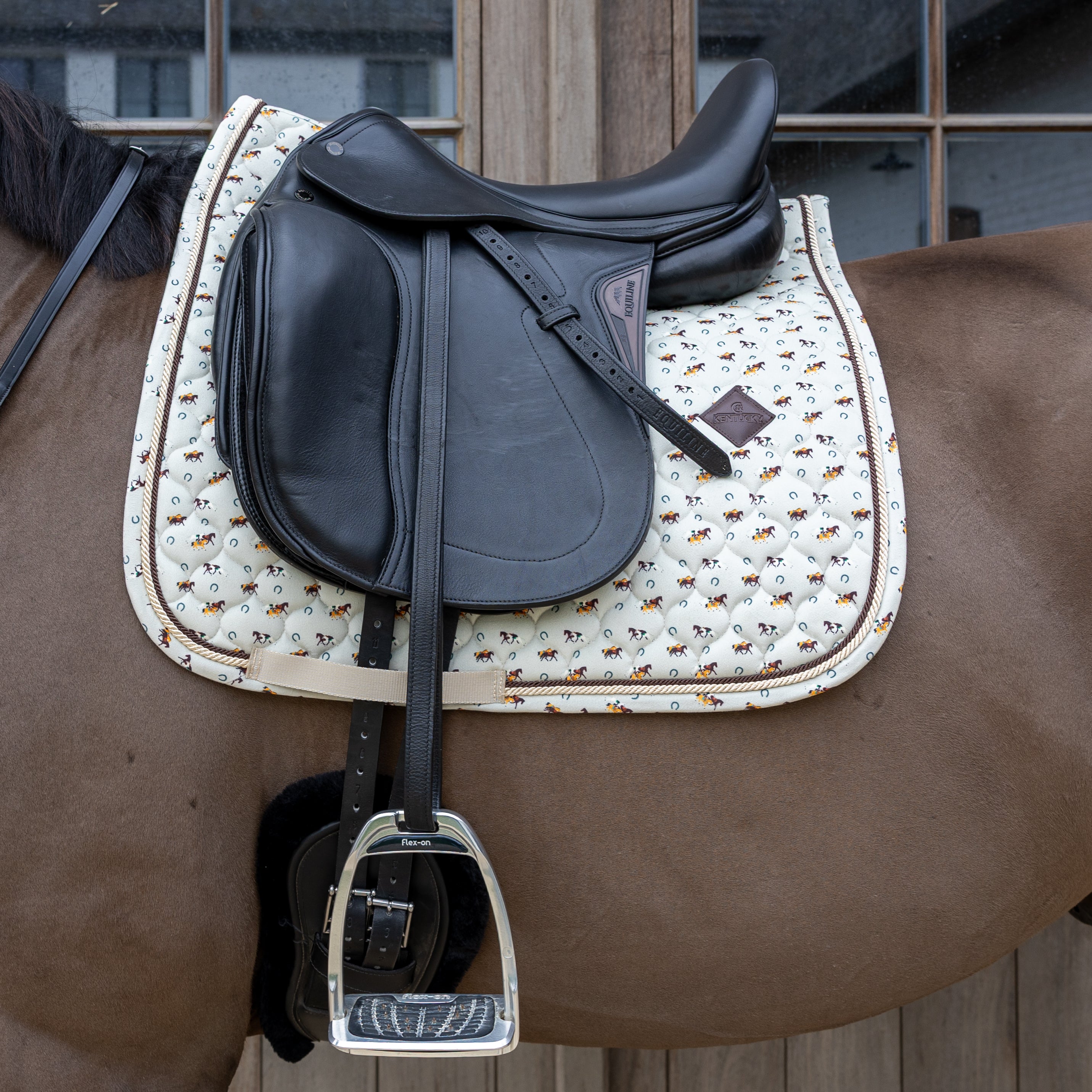Sattelpad Samt Pferd Druck