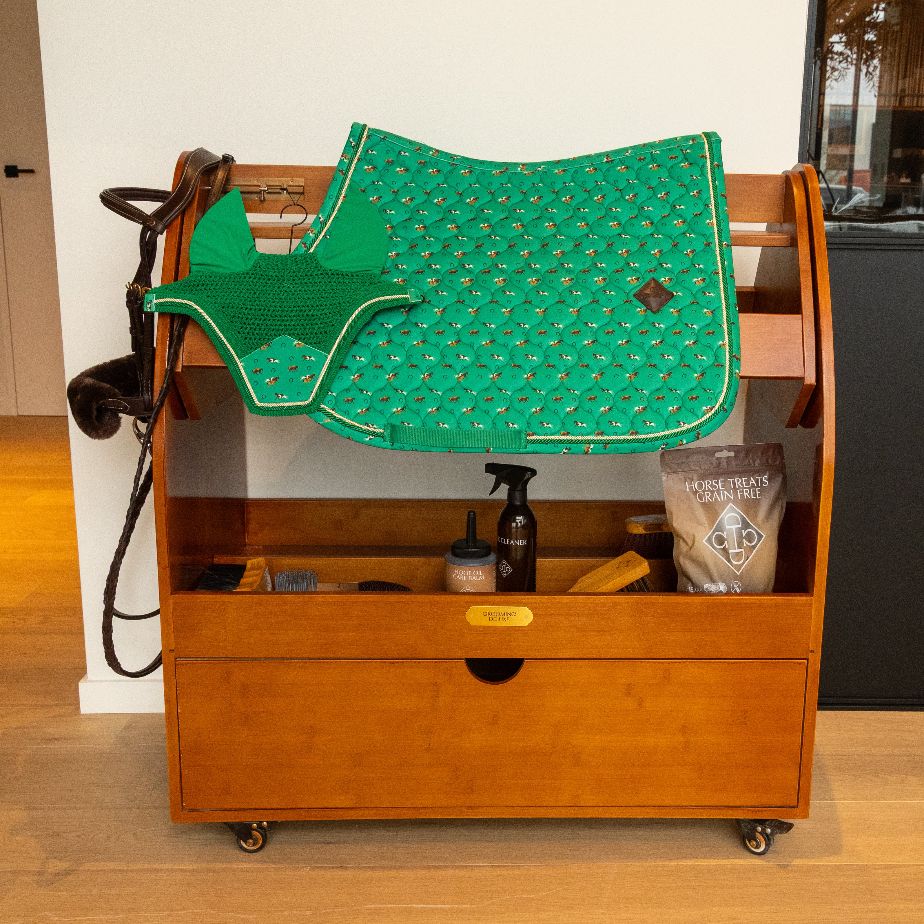 Sattelpad Samt Pferd Druck