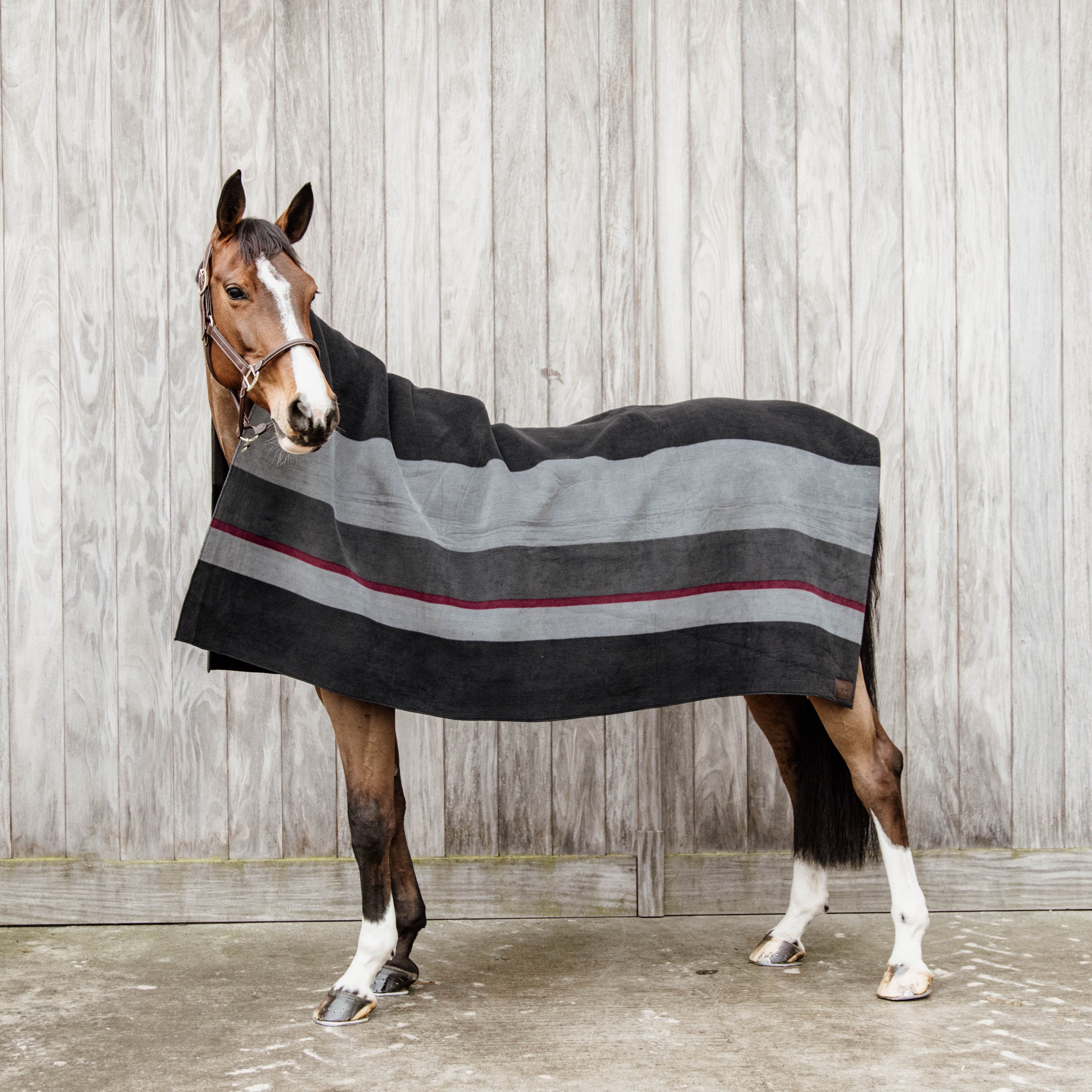 Schwer Fleece Decke Square Stripes   140x120cm