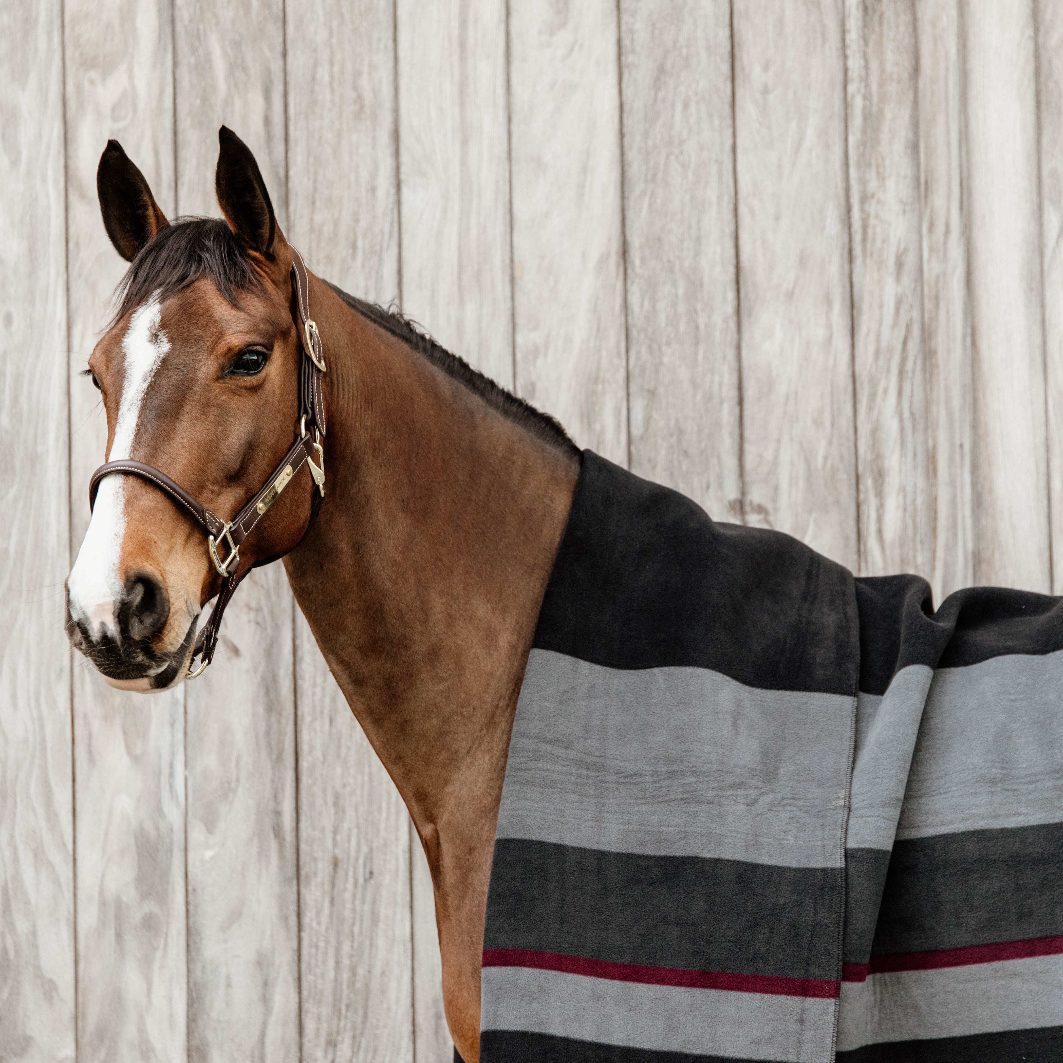 Schwer Fleece Decke Square Stripes   140x120cm