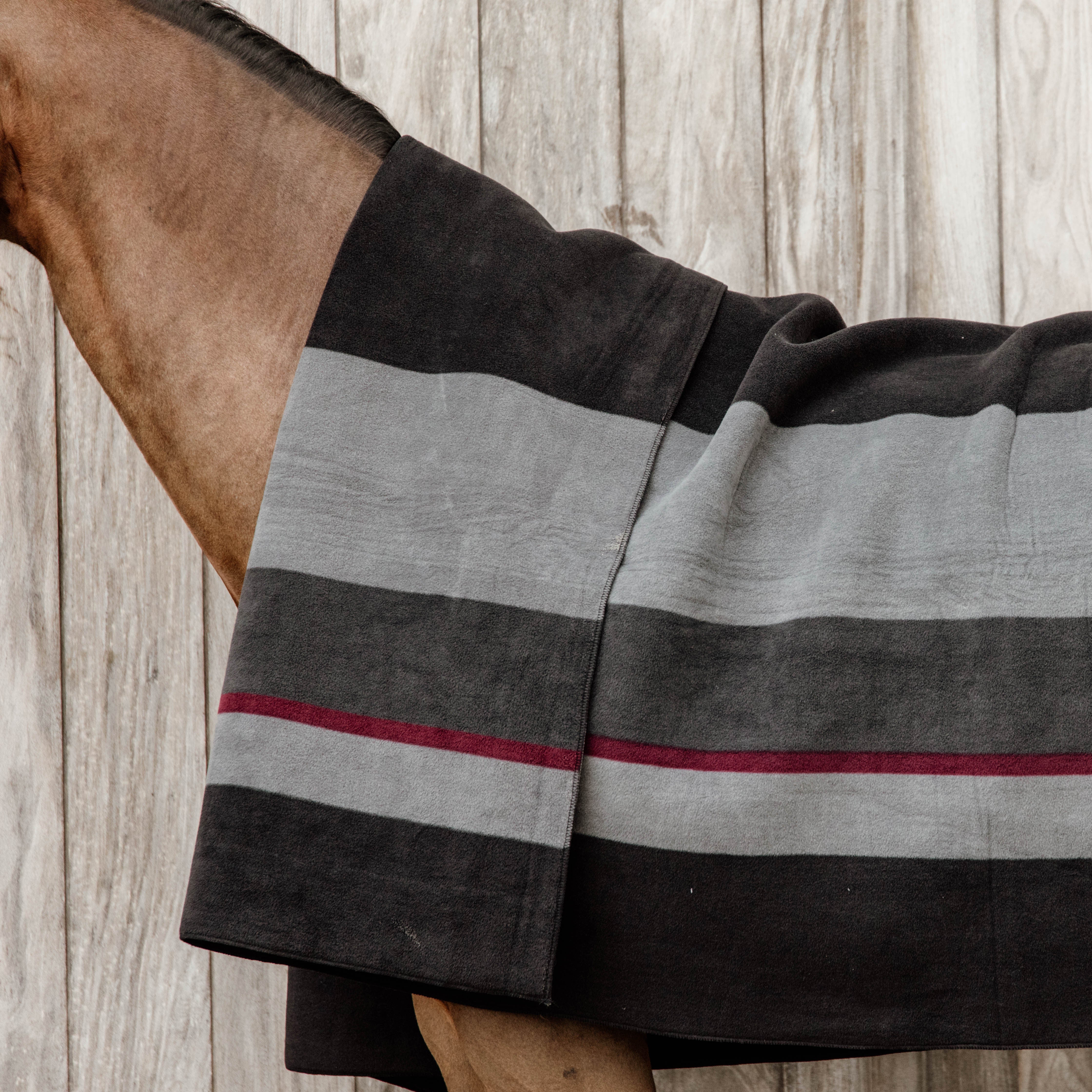 Schwer Fleece Decke Square Stripes   140x160cm