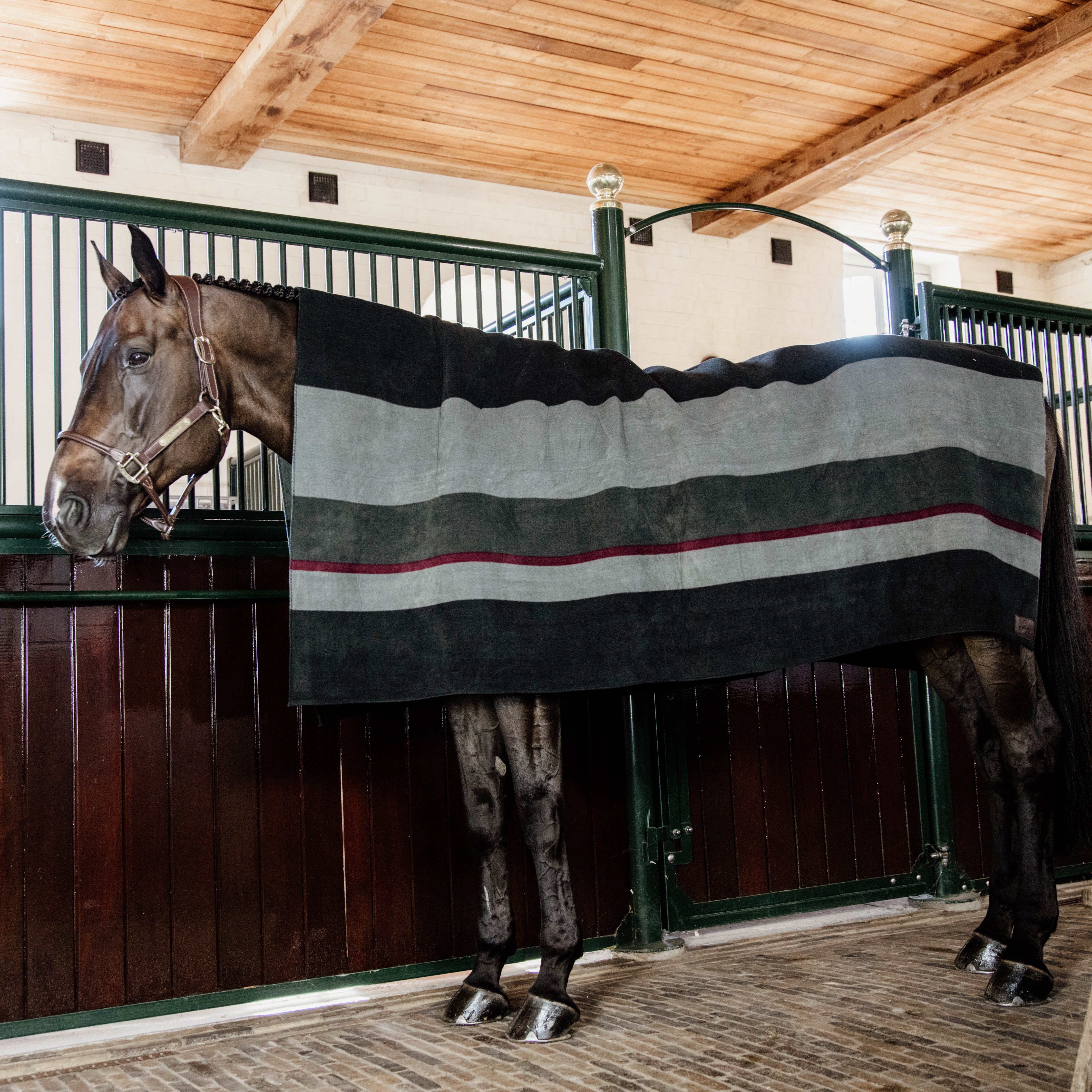 Schwer Fleece Decke Square Stripes   140x120cm