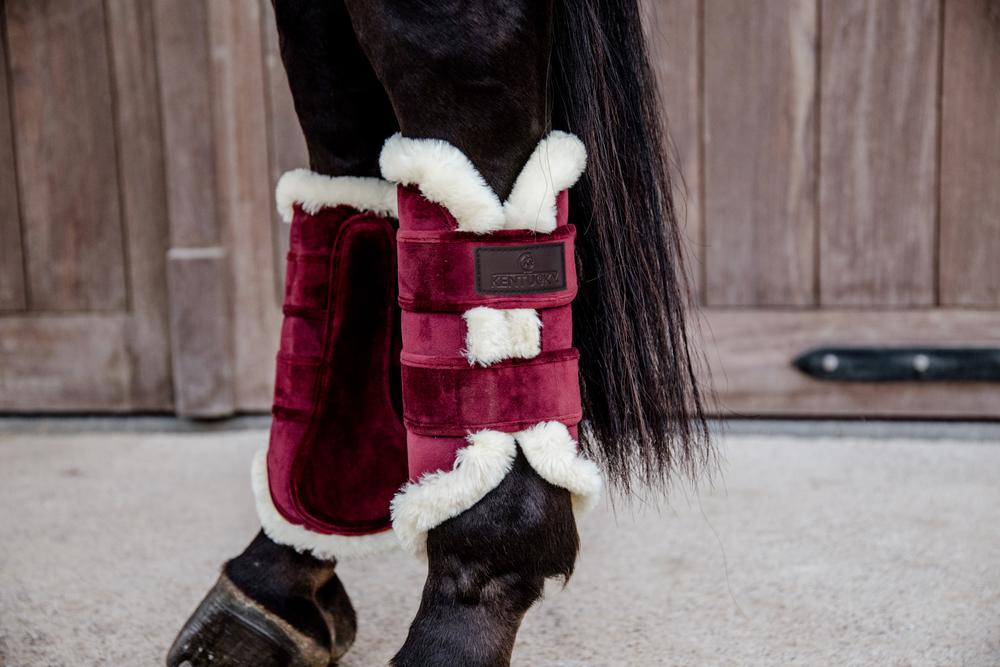 Brushing Boots Velvet Contrast - Kentucky Horsewear