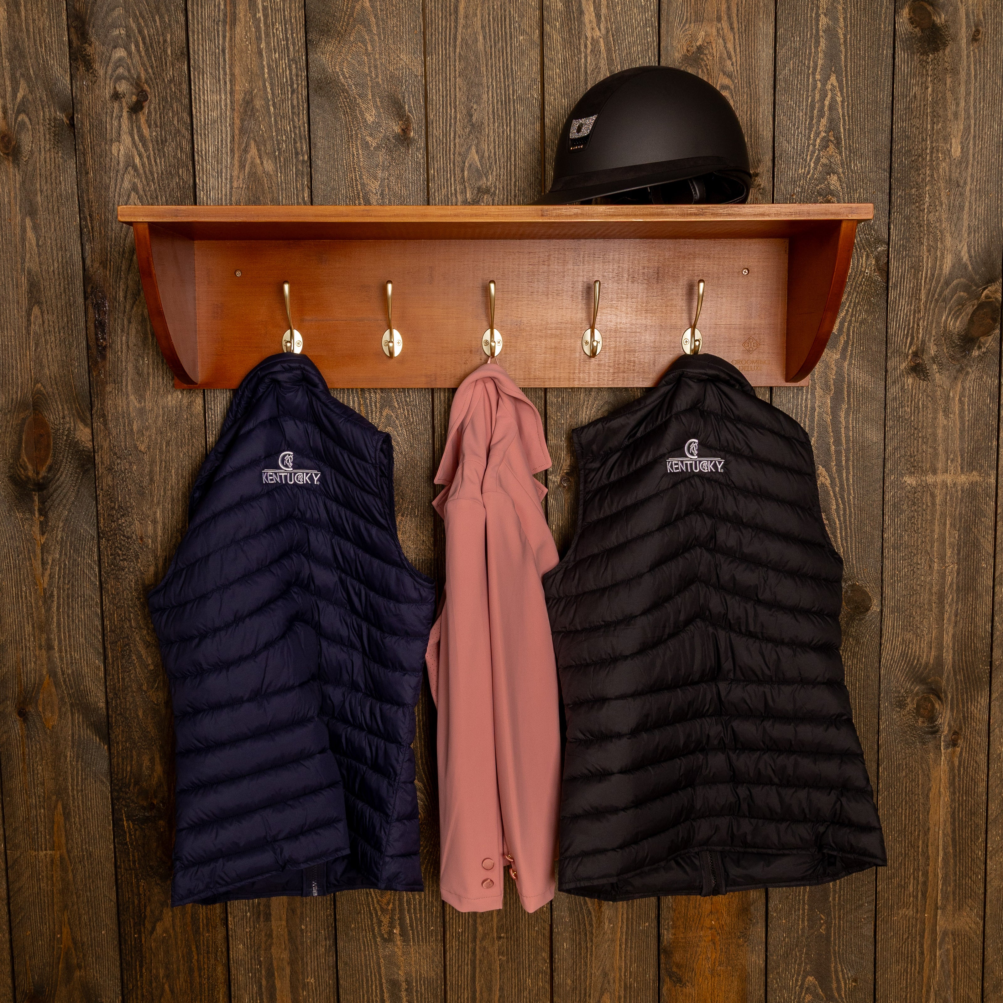 Helmet Shelf Rack 5 Hooks