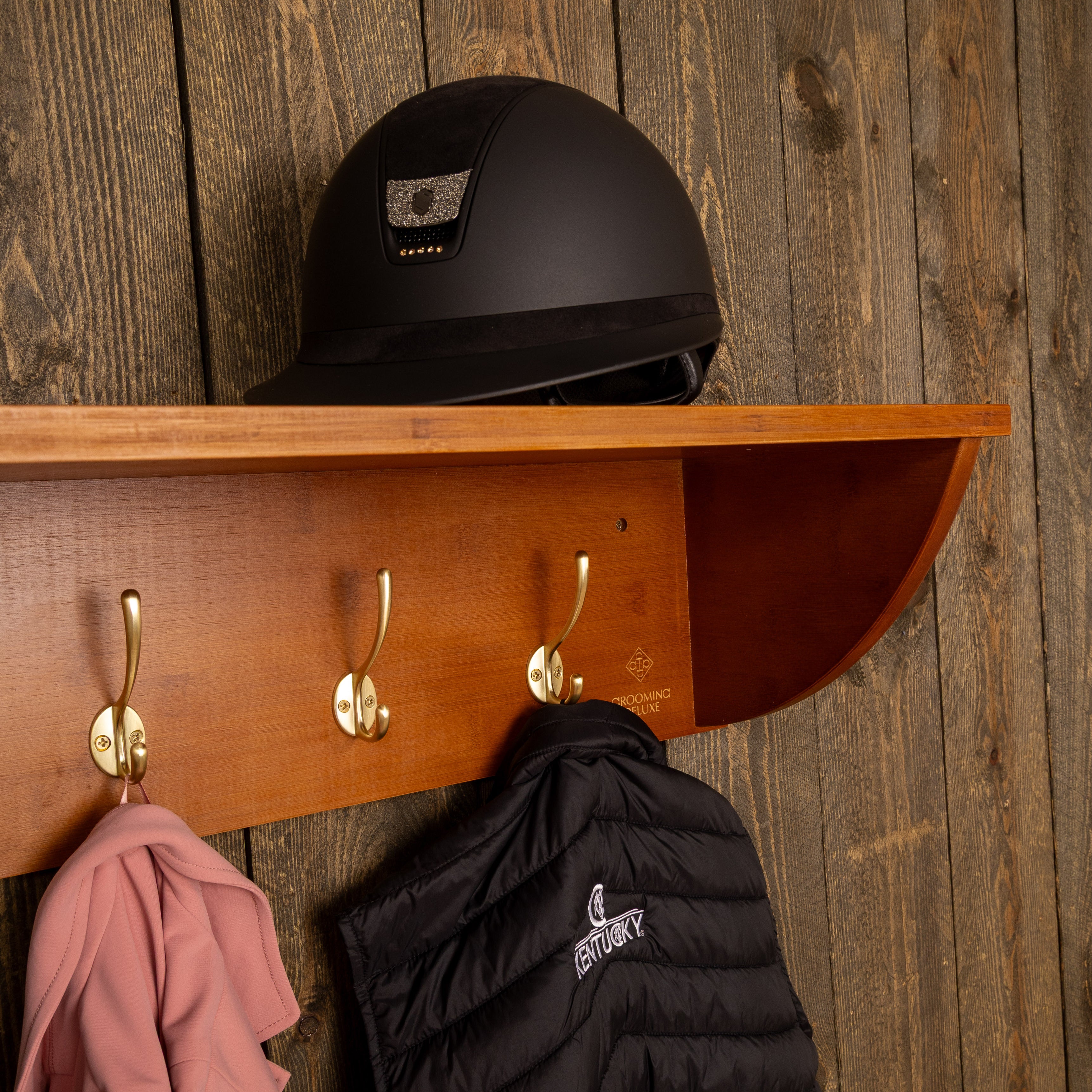 Helmet Shelf Rack 5 Hooks