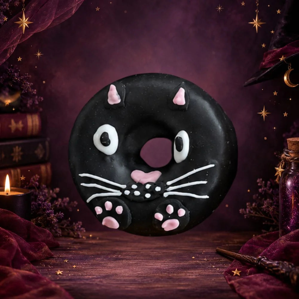 Schwarze Katze Donut Leckerlie für Pferde - Pony Bueno Hokus Pokus