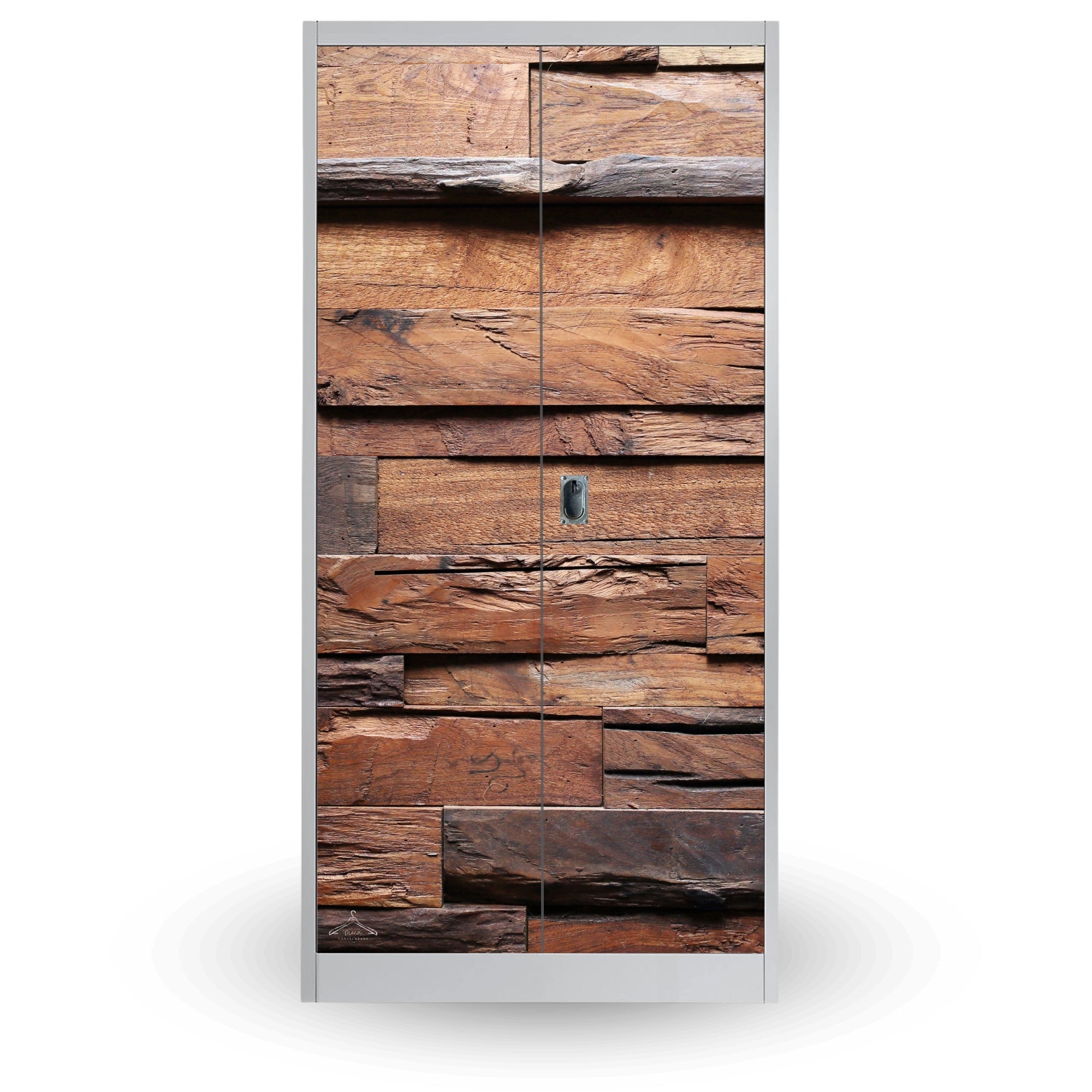 Sattelschrank Folie "Holzbohlen"