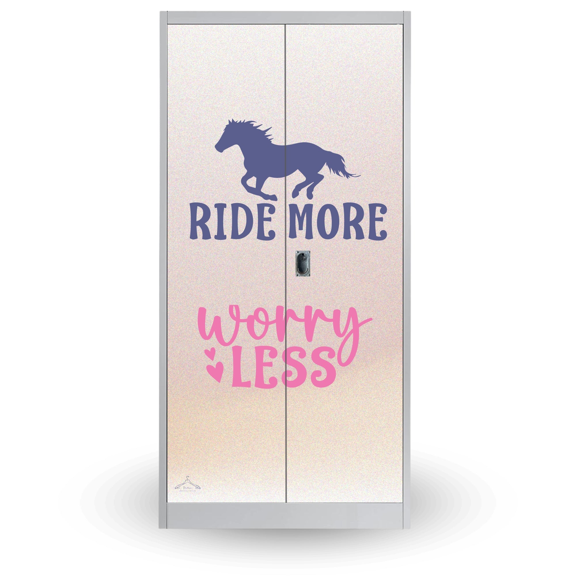 Sattelschrank Folie "Ride More - Worry Less"