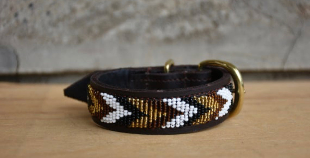 Hundehalsband Perlen Maasai Kollektion alle Designs