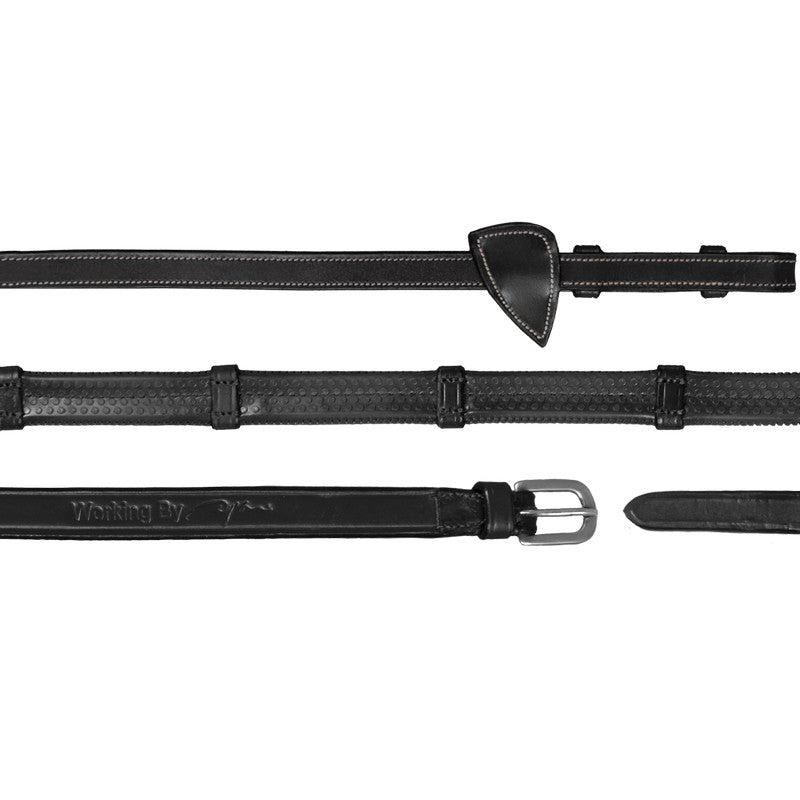 Gummizügel 1/2 schmal mit 7 Lederstegen WORKING Kollektion